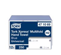 Tork Xpress Multifold Hand Towel H2 Blue 250 Sheets (Pack of 12) 471069