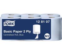Tork Wiping Paper M2 2 Ply Centrefeed Blue 6 Rolls of 429 Sheets