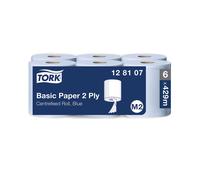 Tork Centrefeed Blue Roll 150m Wiping Tissue2ply Paper Towel M2 Home Office Pk 6