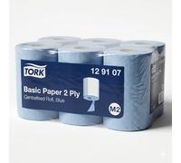 Tork Wiping Paper M2 2 Ply Centrefeed Blue 6 Rolls of 429 Sheets