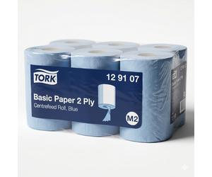 Tork Centrefeed Roll 2Ply Blue 6 Pack Bulk Industrial Wipe Paper Towel Cleaning