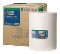 Tork Cleaning Cloth White W1/2/3, Repeated Use, 1 x 400 Cloths, 510137