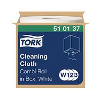 Tork Cleaning Cloth White W1/2/3, Repeated Use, 1 x 400 Cloths, 510137 | White