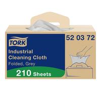 Tork Industrial Cleaning Cloth Folded Grey 520372 - One-at-a-time - Pack 210