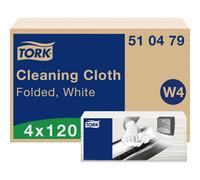 Tork Cleaning Cloth White W4, Flexible, 4 x 120 Cloths, 510479
