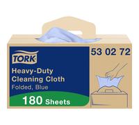 Tork Heavy-Duty Cleaning Cloth Blue W7, One-at-a-Time Dispensing, 1 x 180 Cloths, 530272