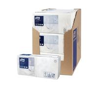 Tork 477534 White Cocktail Napkin / 2 Ply Advanced, Unprinted Serviette in White / 12 x 200 Sheets (WxL: 11.9cm x 12cm)
