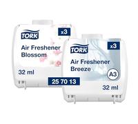 Tork Constant Air Freshener Mixed Pack A3, Odour Neutraliser, 3 Breeze and 3 Blossom Refills, 257013