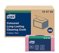 Tork D8233 Colour-Coded Specialist Cloth, 300mm x 380mm, Red, Pack of 8
