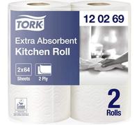 Tork Extra Absorbent Kitchen Roll 2-Ply White (Pack of 24) 120269