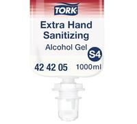 Tork Extra Hand Sanitizing Alcohol Gel S4, No Sticky Residue, 1000ml, 424205