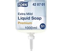 Tork Extra Mild Liquid Soap Refill S1 Non Perfumed 1 Litre (Pack of 6) 420701