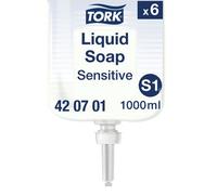 Tork Extra Mild Liquid Soap Refill S1 Non Perfumed 1 Litre (Pack of 6) 420701