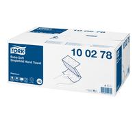Tork 100278 Extra soft singlefold hand towel Premium H3 / White Zigzag fold paper towels compatible with Tork H3 system / 15 x 200 sheets (23 x 23 cm)