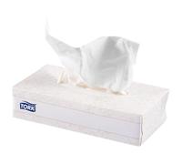 Tork, Facial Tissues, 2 Layers, White, 20 x 20.8 cm, Pack of 100
