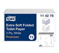 Tork Folded Toilet Paper Compatible with Tork T3 Folded Toilet System, 1 x 30 sleeves (30 x 252 Sheets)