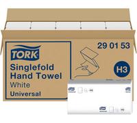 Tork H3 Singlefold Paper Hand Towels White 15X300 Sheets Bulk Box Case 290153