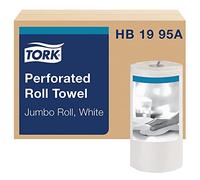 Tork HB1995A Perforated Jumbo 2-Ply Roll Towel, White