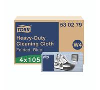 Tork Heavy-Duty Cleaning Cloth Blue W4 Ref 530279 4 Packs x 105