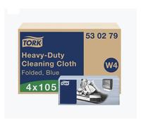 Tork Heavy-Duty Cleaning Cloth Blue W4 Ref 530279 4 Packs x 105