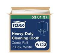 Tork Heavy-Duty Cleaning Cloth White W1/2/3, Repeated Use, 1 x 280 Cloths, 530137