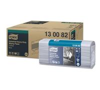 Tork Heavy Duty Wiping Paper Blue W4, Protects Hands, 100 sheets, 130082 | Blue