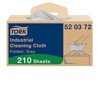 Tork Industrial Cleaning Cloth Grey W7, One-at-a-Time Dispensing, 1 x 210 Cloths, 520372