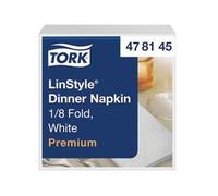 Tork Linstyle Dinner Napkin White 8 Fold (Pack of 50) 478145