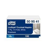 Tork Linstyle® White Cocktail Napkin 24cm (14 x 100)