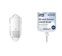 Tork Liquid Soap Dispenser with Arm Lever for Liquid Soap + Refill - S1 - Oil and Grease Liquid Soap, 1 x 1000 ml