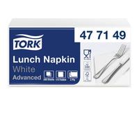 Tork Lunch Napkin, White, 33 X 33 Cm 2-Ply 1/4 Fold 1 X 200