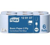 Tork Wiping Paper M2 2 Ply Centrefeed Blue 6 Rolls of 429 Sheets