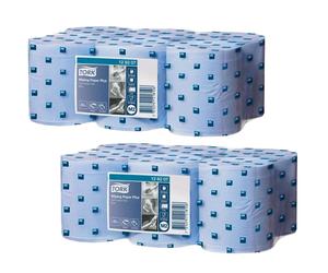 Tork M2 Centre Feed Blue Wiping Basic Paper Towel Roll Centrefeed Pack 12x157.5m