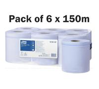 Tork Wiping Paper M2 2 Ply Centrefeed Blue 6 Rolls of 429 Sheets