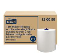 Tork Matic® Extra Long Paper Hand Towels White H1, Universal, Economical, 6 Rolls x 280m, 120059