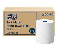 Tork Matic Hand Towel Roll White H1, Universal, Embossed for Efficient Drying, 6 x 150m rolls, 120069