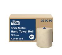 Tork Matic Paper Hand Towel Roll Natural H1, Advanced, Tear-Resistant, 2-Ply, 6 x 150m, 290099