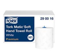 Tork Matic Soft Hand Towel Roll Premium 290016 - H1 Premium Paper Towels for Roll Towel Dispenser, Extra Soft, High Absorbancy, Tear Resistant, 2-ply, White - 6 Rolls x 100 m