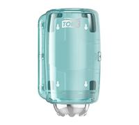 Tork Mini Centrefeed Dispenser Suitable for Tork Mini Basic Paper Wall Mounted Performance Design, White-Turquoise