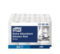 Tork Extra Absorbent Kitchen Roll 2-Ply White (Pack of 24) 120269