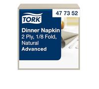 Tork Natural Dinner Napkin, 1/8 fold, 2 ply, 150 napkins, 19.8cm x 9.8cm each, 477352