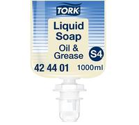 Tork Oil & Grease Liquid Soap S4, Dermatologically Tested, 6 x 1000ml, 424401
