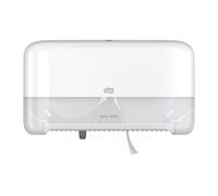 Tork OptiServe 2-Roll Coreless Toilet Paper Dispenser White T7, Horizontal Dispenser, Elevation Design, 558060