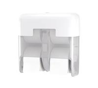 Tork OptiServe 4-Roll Coreless Toilet Paper Dispenser White T7, Vertical Dispenser, Elevation Design, 558051