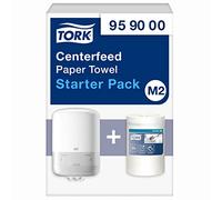 Tork Paper Towel Centrefeed Starter Pack M2 + Wiping Paper 959000 | Refill (275 metres)