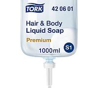 Tork Premium Hair and Body Wash Liquid S1 Blue 420601 1 L