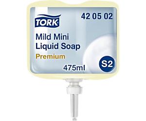 Tork Premium Mild Mini Hand Soap Liquid Fresh Scent S2 Light Yellow 420502 475 ml