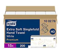 Tork Hand Towels H3 V-fold White 2 Ply 100278 Pack of 15 of 200 Sheets