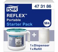 Tork 473186 Reflex Dispenser Plastic White Turquoise 1 Piece Porta...