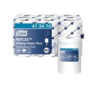 Tork Reflex Multipurpose Wiping Paper Plus 2-Ply 200 Sheets (Pack of 9) 473474